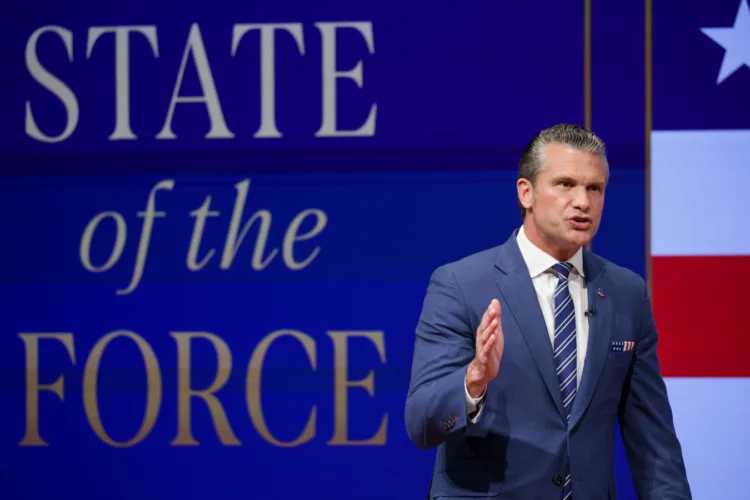 Hegseth announces a new drone command and cuts to 20% of generals in 'State of the Force' speech